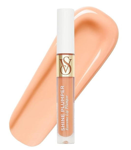 Victoria's Secret Shine Plumper Extreme Lip Plumper in Warm Blush, Plumping Lip Gloss for Women with Marine Collagen Microspheres, Lip Treatment-VivaGrace Women