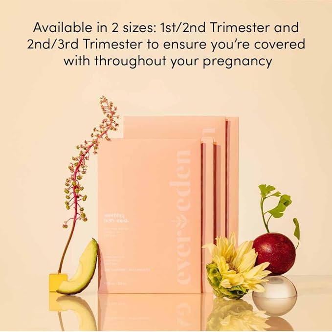 Evereden Soothing Belly Mask - 4 Belly Masks for Pregnant Women 2nd & 3rd Trimester - Hydrating, Nourishing, & Soothing Pregnancy Skin Care Belly Masks - Clean & Vegan Pregnancy & Maternity Products-VivaGrace Women