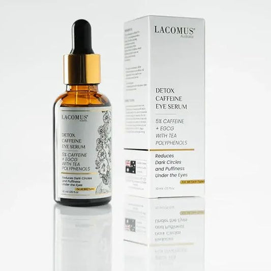 Advance Caffeine 5% + EGCG Serum for Brighter Eyes - Powerful Eye Contour Serum for Reduces Puffiness, Dark Circles, and Pigmentation - Hydrating and Smoothing Formula - LACOMUS Australia-VivaGrace Women