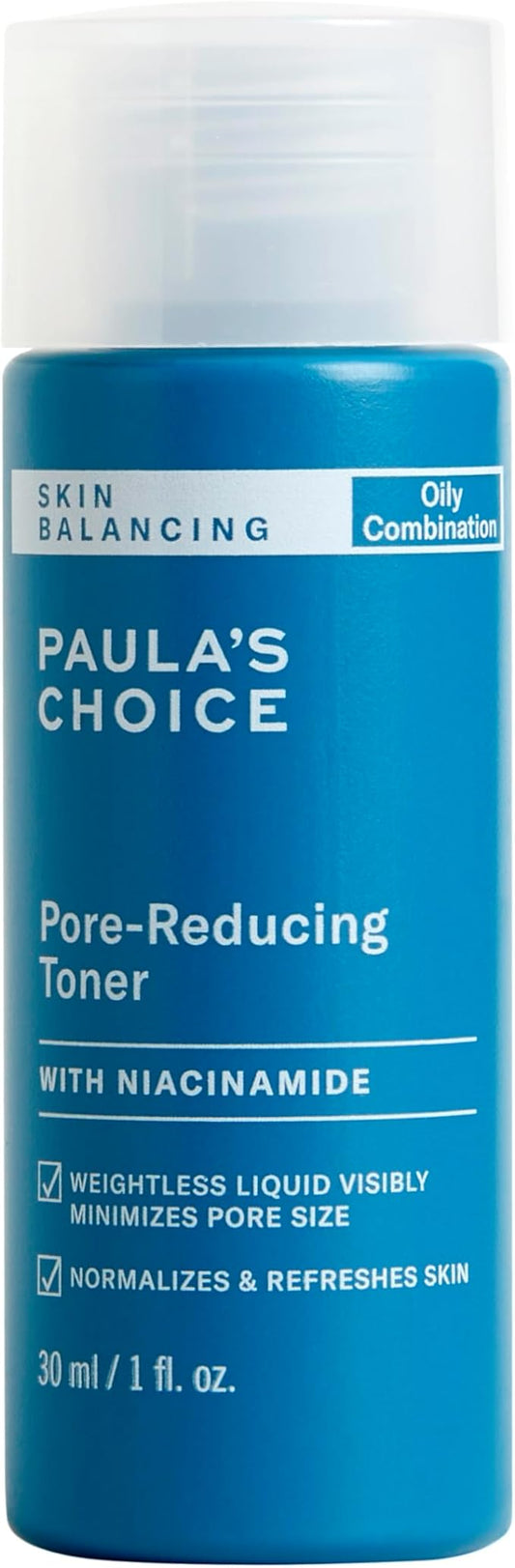 Paula's Choice SKIN BALANCING Pore-Reducing Face Toner for Combination and Oily Skin, Minimizes Large Pores, Controls Oil & Shine, Suitable for Acne-Prone Skin, Travel Size, 1 Fl Oz Bottle-VivaGrace Women