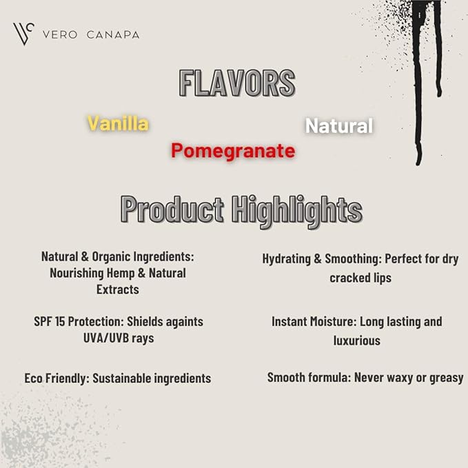 Natural Organic Hemp Lip Balm with SPF - 3 Pack | Lip Moisturizer |Sunscreen Lip Balm | SPF Lip Balm | Lip Care | Lip Balm Hydrating | Lip Balm Bulk | Lip Balm SPF | Lip Care Products-VivaGrace Women