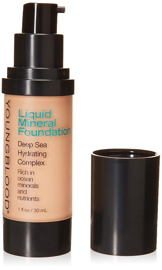 Youngblood Liquid Mineral Foundation, Pebble, 17 Shades, Vegan, Cruelty Free, Gluten-Free-VivaGrace Women