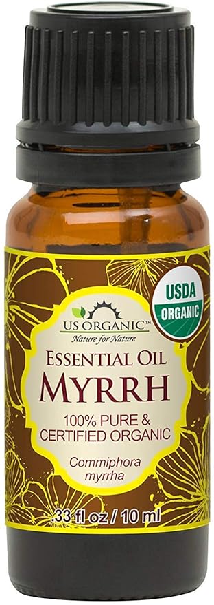 US Organic 100% Genuine Myrrh Essential Oil - Sourced from The Horn of Africa, USDA Certified Organic, Extracted by Hydro-Distillation (Myrrh, 10 ml)-VivaGrace Women