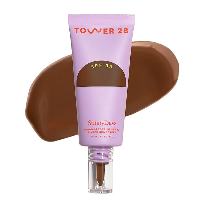 Tower 28 Beauty SunnyDays SPF 30 Tinted Mineral Sunscreen - For Sensitive Skin - 2-in-1 Facial Broad Spectrum UVA/UVB Protection + Foundation - Shade 60 THIRD ST, 1 Fl Oz-VivaGrace Women