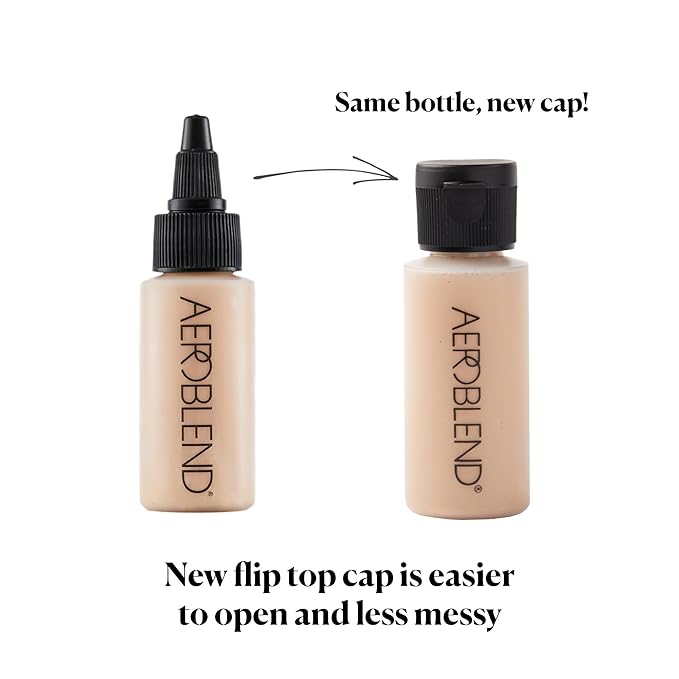 AEROBLEND Airbrush Foundation Makeup (N45) Professional, Water-Based, Buildable, Long-wearing, For all skin types, 1 oz-VivaGrace Women