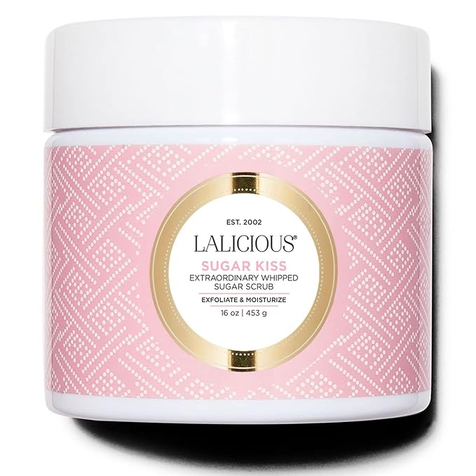LALICIOUS Extraordinary Sugar Kiss Sugar Scrub, Exfoliating Body Scrub with Coconut Oil & Honey, Moisturizing Body Exfoliator for Glowing Radiant Hydrating Skin, Zero Greasy, No Parabens - 16oz-VivaGrace Women