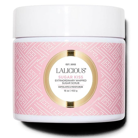 LALICIOUS Extraordinary Sugar Kiss Sugar Scrub, Exfoliating Body Scrub with Coconut Oil & Honey, Moisturizing Body Exfoliator for Glowing Radiant Hydrating Skin, Zero Greasy, No Parabens - 16oz-VivaGrace Women