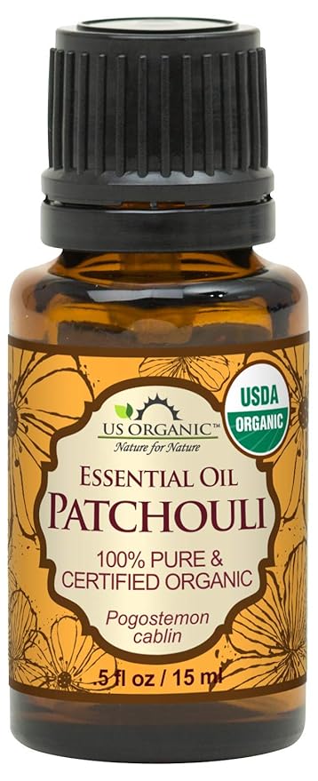 US Organic 100% Pure Patchouli Essential Oil - USDA Certified Organic, Steam Distilled - W/Euro droppers (More Size Variations Available) (15 ml / .5 fl oz)-VivaGrace Women