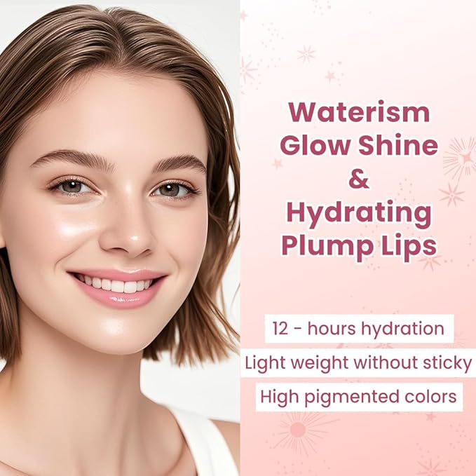 CATKIN Glossy Lip Balm Ultra Hydating Glow Lip Tinted Jelly Plump Melting Balm Shea Butter Repair Soothing For Dry Lips Dewy Finished 0.12 oz C06 BLOSSOM-VivaGrace Women