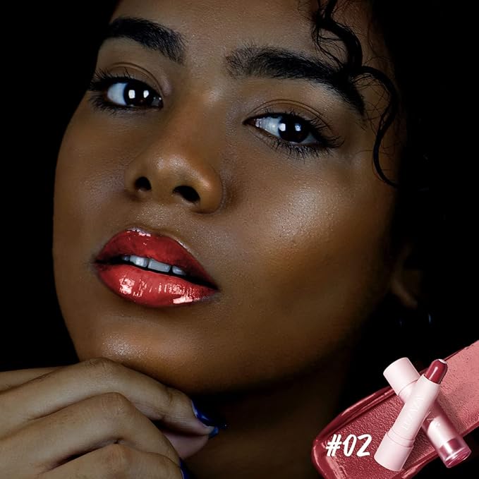 2PCS Tinted Lip Balm Chapstick with Color, Natural Semi - Gloss Finish, Hydrating/Coloring 2 in 1 Moisturizer Lip Stick for Girls & Women #02＋#04-VivaGrace Women