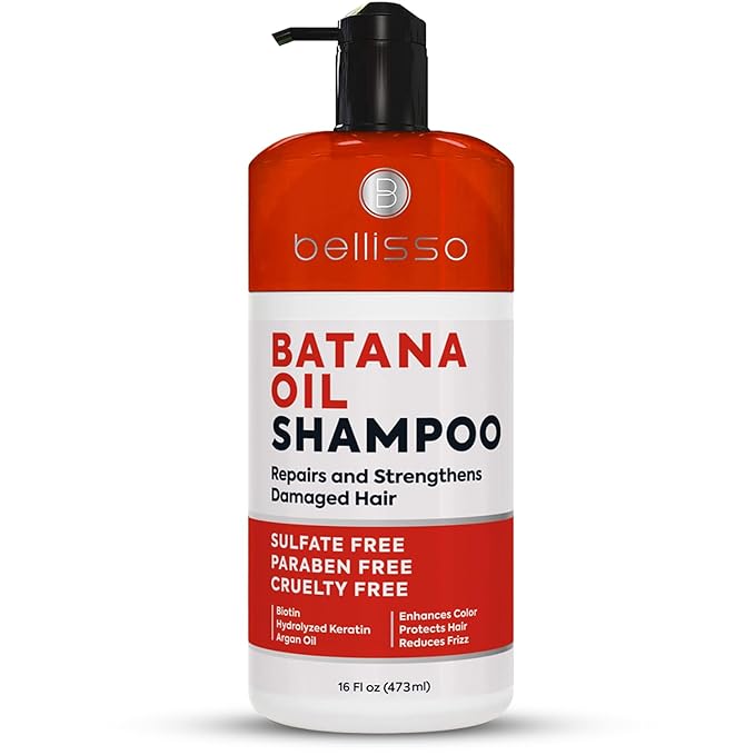 Batana Oil Shampoo - Volumizing Salon Formula for Thinning and Fine Hair Women and Men - Sulfate and Paraben Free - Thickening Volume Boost for Thicker, Fuller Hair - With Argan Oil - 16 Fl Oz-VivaGrace Women