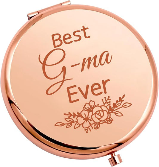 CENWA G-ma Birthday Gift G-ma Makeup Pocket Mirror G-ma Jewelry Best G-ma Ever (G-ma M)-VivaGrace Women