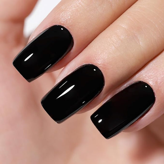 L'UGX Gel Nail Polish Black Christmas Gel Polish 15ML Soak Off UV Gel Colors for Nails Art DIY Manicure & Pedicure at Home Salon Holiday Gifts for Women LGS-702