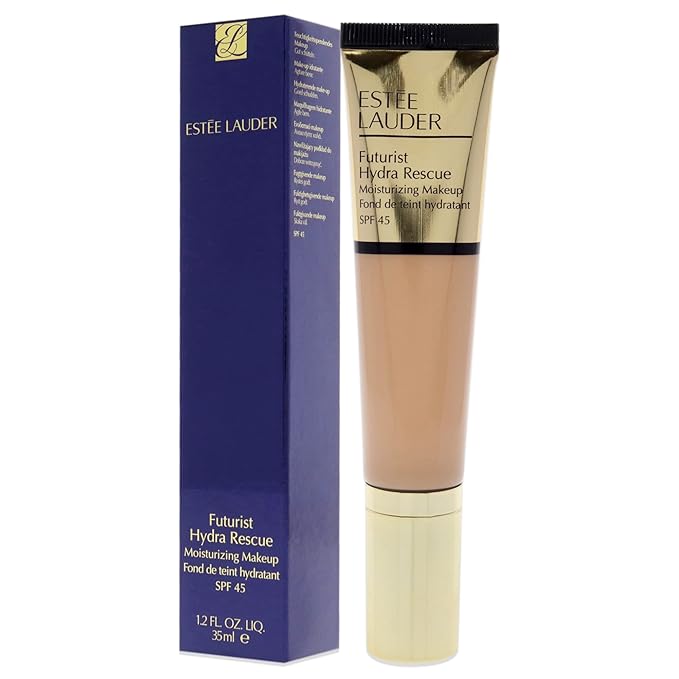 Estée Lauder Futurist Hydra Rescue Moisturizing Foundation SPF 45, 12 Hour Glow, 1.2 oz., 3W1 Tawny-VivaGrace Women