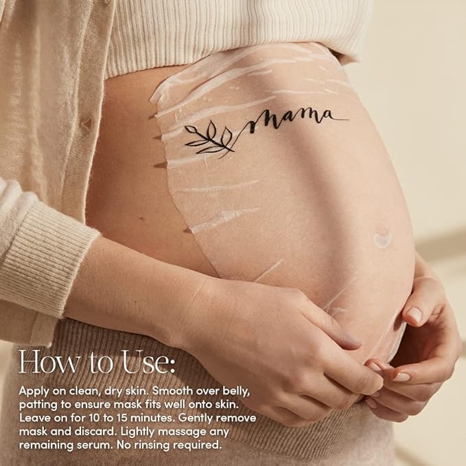 Evereden Soothing Belly Mask - 1 Belly Mask for Pregnant Women 1st & 2nd Trimester - Hydrating, Nourishing, & Soothing Pregnancy Skin Care Belly Masks - Clean & Vegan Pregnancy & Maternity Products-VivaGrace Women