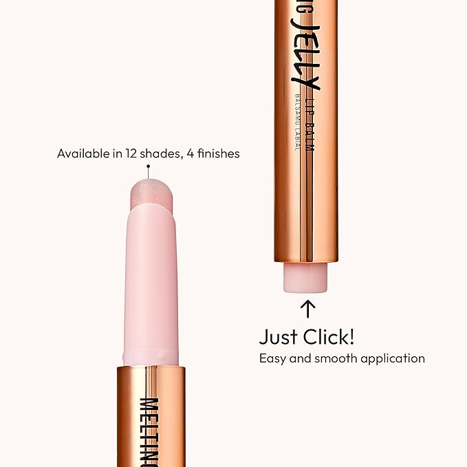 KISS NEW YORK Professional Melting Jelly Lip Balm, High Shine & Moisturizing Lip Stick, Long Lasting, Plumping Effect Look, Non-Sticky & Not Cakey, Easy Application & Natural Coverage (Grapefruit)-VivaGrace Women