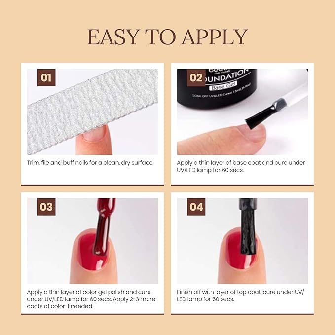 beetles Brown Gel Nail Polish Set Nude Gel Polish Nail Set 6 Colors Sandstorm Collection Peach Brown Natural Manicure Kit Soak Off Uv Led Lamp Needed for Women Gift Diy Home-VivaGrace Women