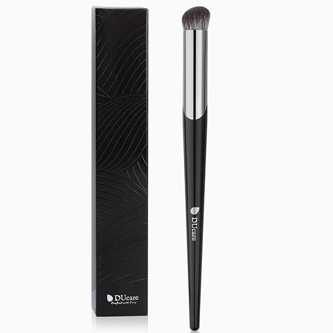 DUcare Concealer Brush Under Eye, Angled Small Nose Contour Brush, Mini Thin Slanted Foundation Dark Circles Puffiness, Puffy Face Eyebrow Eyes, Liquid Cream Blending-VivaGrace Women