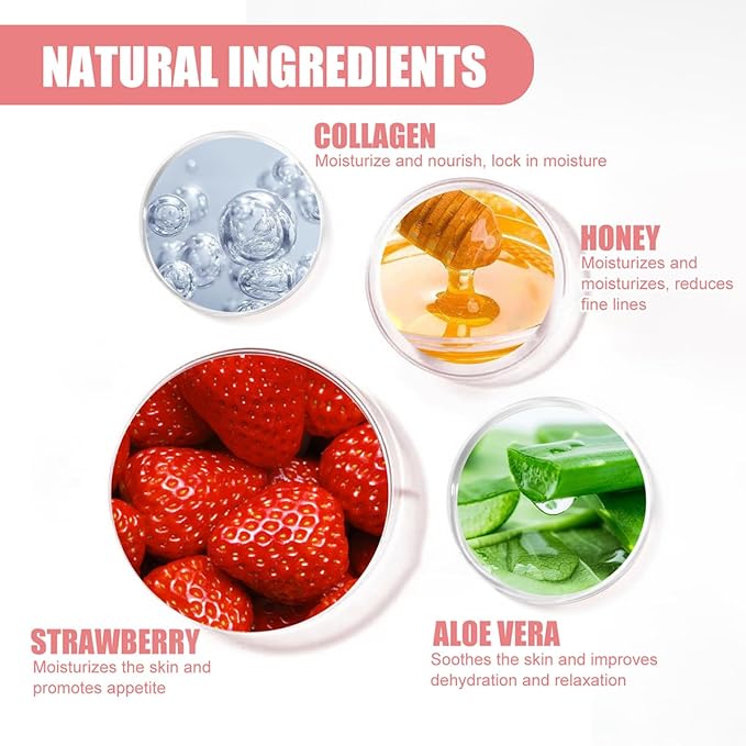 Watermelon Lip Balm, Honey Strawberry Apple Watermelon Lip Mask Overnight, Moisturizing Lip Sleeping Mask, Day & Night Lip Care - Hydrate Repair Prevent Dry (Watermelon）-VivaGrace Women
