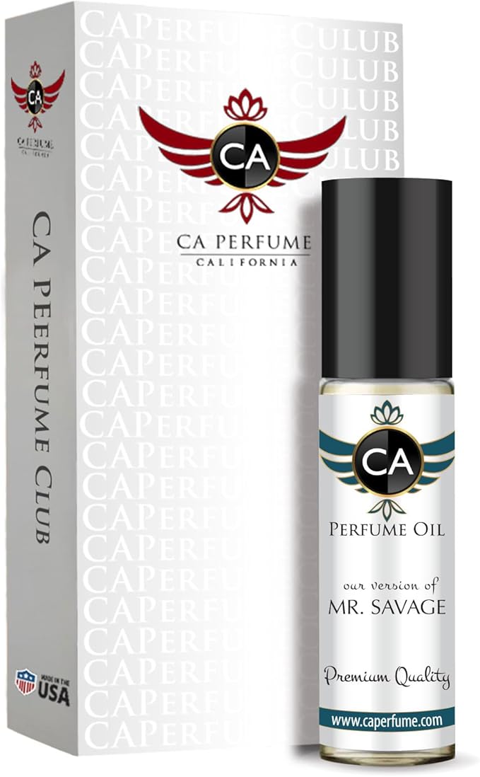 CA Perfume Impression of Mr. Savage For Men Replica Fragrance Body Oil Dupes Alcohol-Free Roll-On 0.3 Fl Oz/10ml-VivaGrace Women