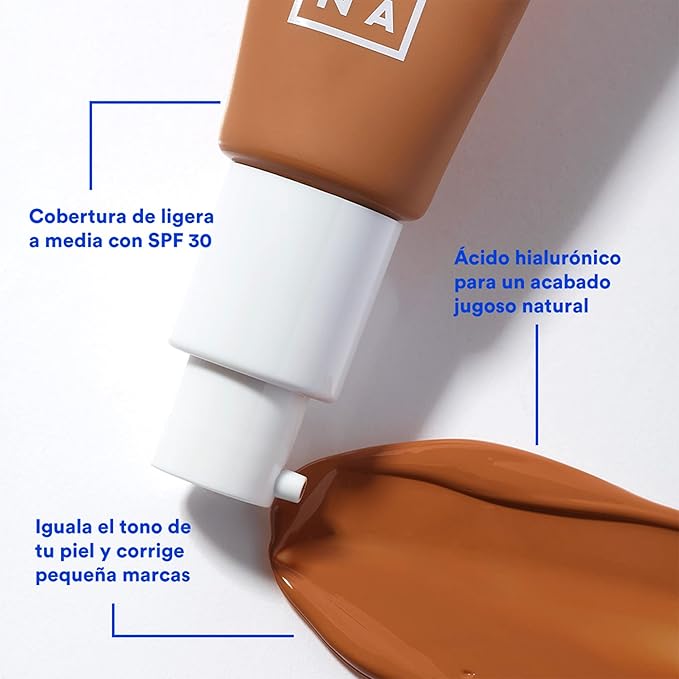 3INA 631 Tinted Moisturizer for Face with SPF 30 - Sun Beige - BB Cream with Light to Medium Coverage - Hyaluronic Acid Moisturizer for All Skin Tones - Vegan, Cruelty and Paraben Free Make Up - 1 oz-VivaGrace Women