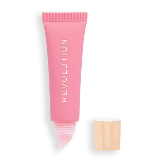 Revolution Beauty, Juicy Peptide Lip Balm, Hydrating & Plumping Lip Balm with Sheer Color, Infused with Vitamin E & Peptides, Pink Strawberry, 0.27 Fl. Oz-VivaGrace Women