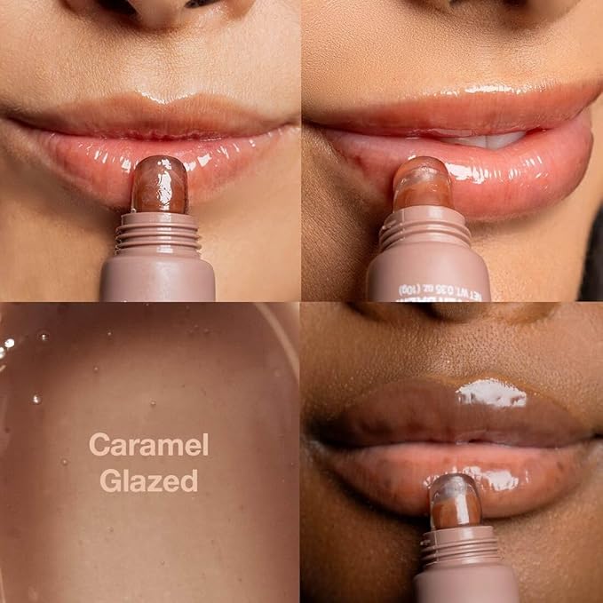 Palladio Butter Balm - Hydrating Lip Balm with Sheer Tint, Aloe, Peptides, Shea Butter, and Vegan Formulation for Instant Moisture, Shine, and Soothing Lip Care, Caramel Glazed-VivaGrace Women