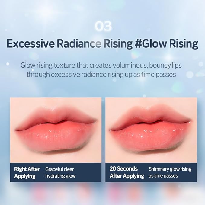 ETUDE Over Glowy Lip Stain Tint #17 Diamond Forever | Non-Sticky Vegan Lip Tint | Moisturized & Long-lasting Lip Gloss | Daily Tint for Dry Lips, Korean Makeup, K-beauty, Perfect for Gift-VivaGrace Women