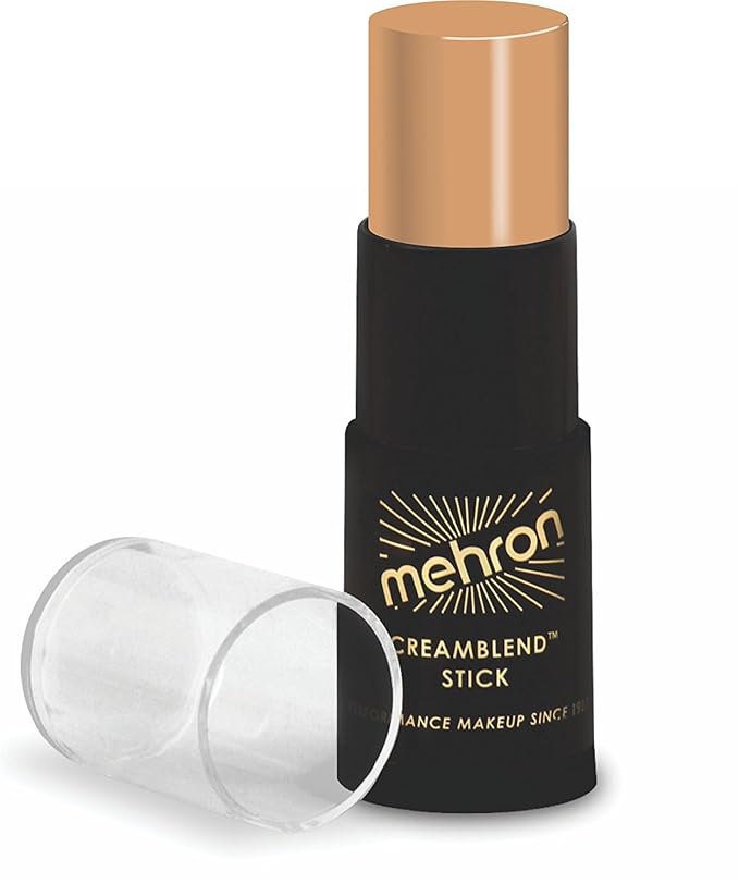 Mehron Makeup CreamBlend Stick | Face Paint, Body Paint, & Foundation Cream Makeup | Perfect for Halloween .75 oz (21 g) (Light Olive)-VivaGrace Women