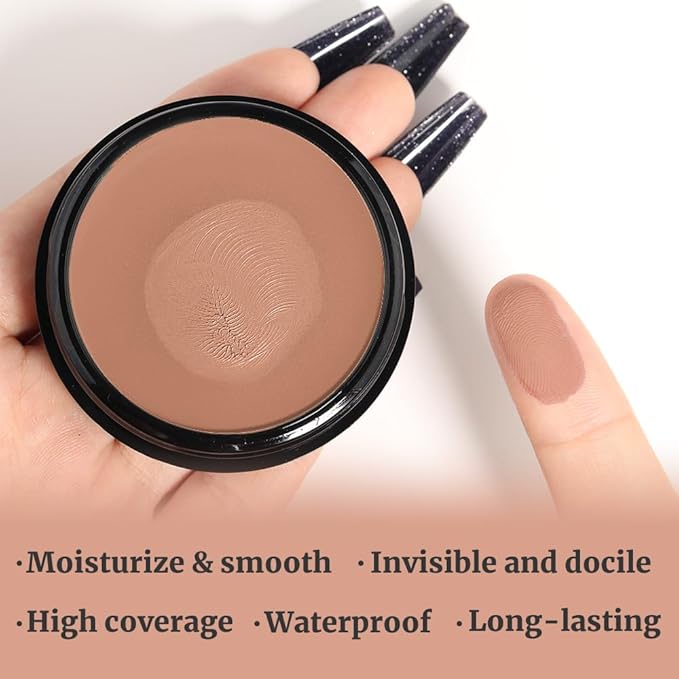 Kaely Color Correcting Concealer,Cream Pot Concealer Full Coverage,under Eye Concealer Palette for Conceals Dark Circles,Waterproof Foundation Face Makeup,06 Light Coffee-VivaGrace Women