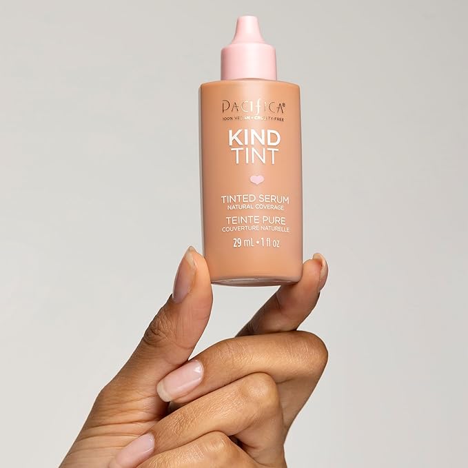 Pacifica Beauty Kind Tint Tinted Serum, Skincare, Vegan Collagen, Hyaluronic Acid, Vitamin C, Niacinamide, Caffeine, Hydrating, Lightweight Foundation, Natural Dewy Skin, Shade 17, 1 fl oz (1 Count)-VivaGrace Women