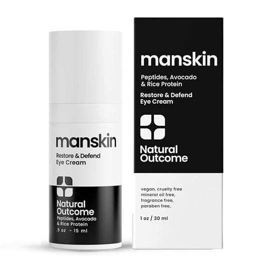Man Skin Eye Cream for Men - Restore & Defend Anti Aging Eye Cream with Peptides, Avocado Oil and Rice Proteins-VivaGrace Women