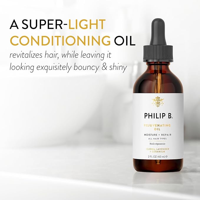 PHILIP B Rejuvenating Oil 2 oz. (60 ml) | Long-Term Hair Repair, Youthful Bounce, Strength and Shine-VivaGrace Women