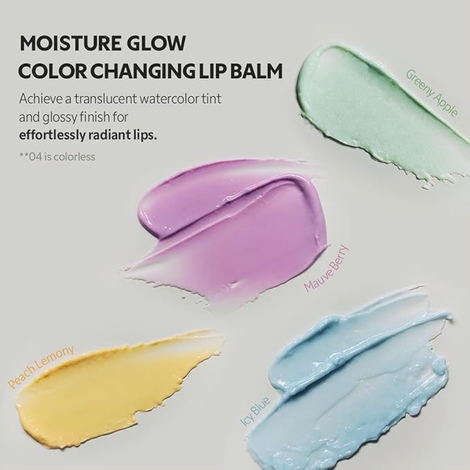 TIRTIR Water Mellow Lip Balm, 03 Peach Lemony, 0.11 Fl Oz – pH Color Changing Organic Korean Lip Care, Lightweight Deep Hydration Lip Moisturizer for Women Men, Paraben Free-VivaGrace Women