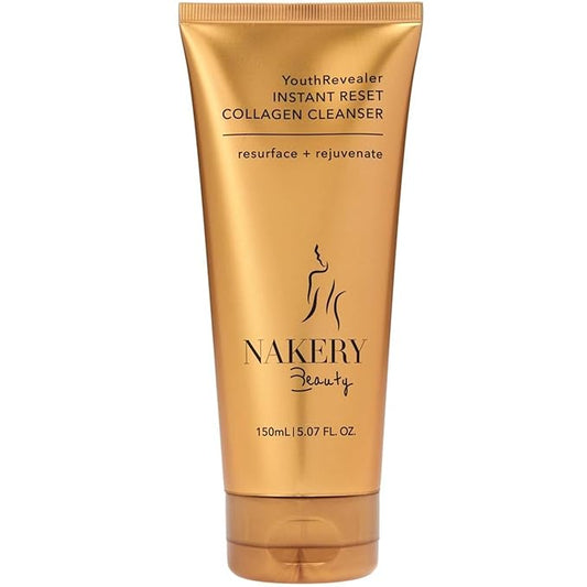 Nakery Face Cleanser for Women - Youth Revealer Facial Wash with Collagen - 10 in 1 Moisturizing Face Wash Exfoliating Cleanser for Dry & Textured Skin - Cleanser Face Wash For Smooth & Plump Skin