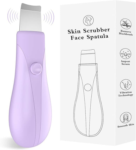 Skin Scrubber Face Spatula Skin Spatula Pore Cleaner Blackhead Remover Tools for Facial Deep Cleansing Skin Care Tool for Men and Women (Purple)-VivaGrace Women