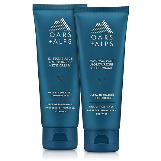Oars + Alps Face Moisturizer and Eye Cream, Dermatologist Tested Skin Care Infused with Aloe Leaf Juice and Vitamin E, TSA Friendly, 2.5 Fl Oz, 2 Pack-VivaGrace Women