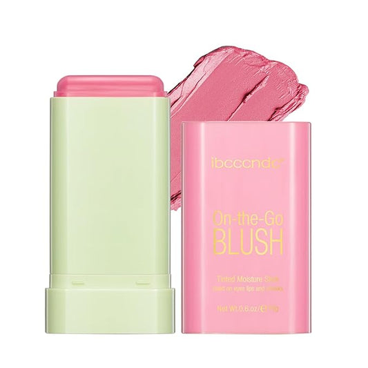 MEICOLY Multi Use Makeup Blush Stick,On-the-Go 2-in-1 Lip Cheek Cream Blush Stick,Waterproof Solid Face Blush Makeup Cheek Tint,Natural Matte Blush Stick for Cheeks,Tinted Moisture Stick,01 Shy Pink-VivaGrace Women