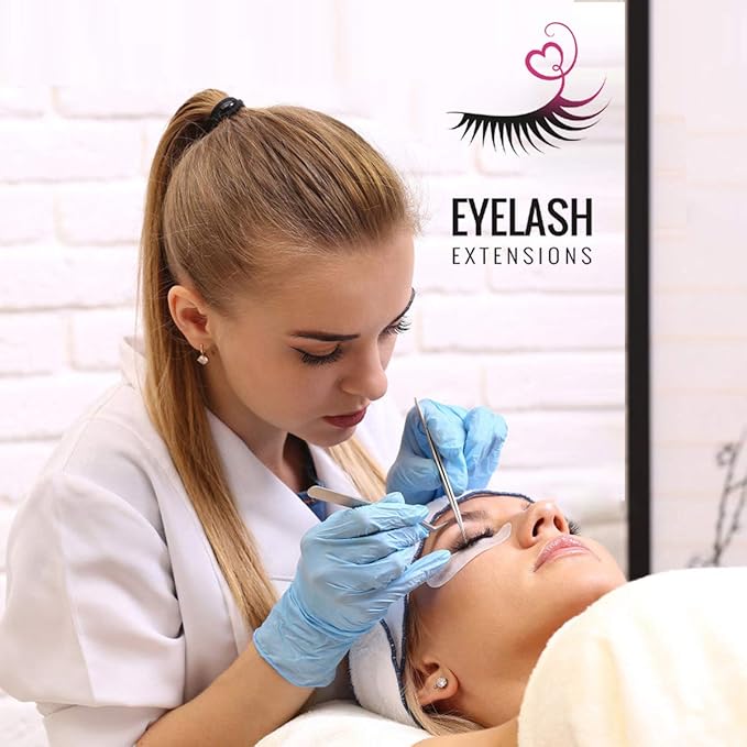 55 Pairs Set, Under Eye Hydrogel Pads, Professional Lint Free Eye Mask Eyelash Extension Gel Patches Kit for Adhesive Lash Beauty Tool (Pink)-VivaGrace Women