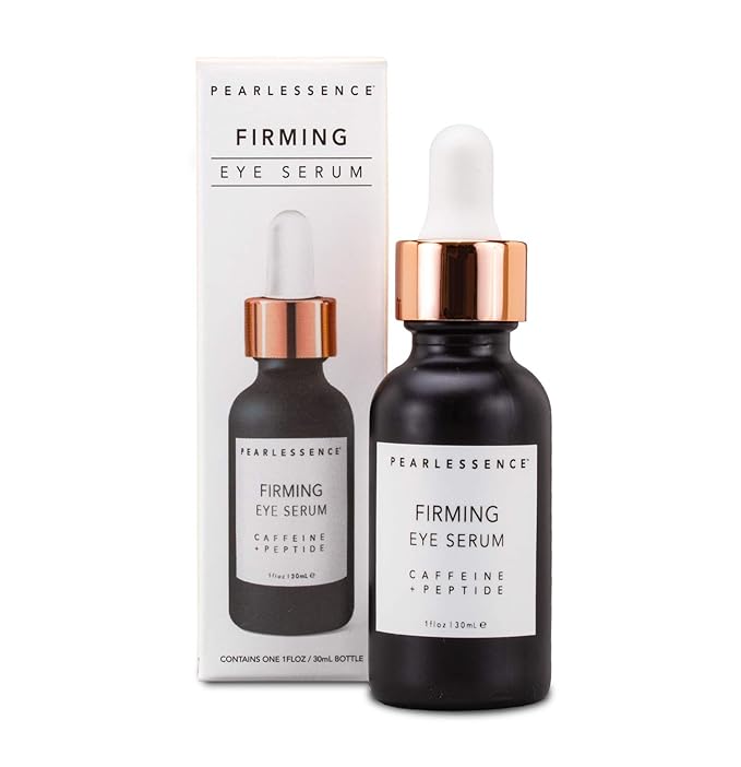 Pearlessence Firming Eye Serum with Caffeine + Peptide – Rejuvenates Puffy Eyes & Reduces Under Eye Bags | Made in USA & Cruelty Free (1oz)-VivaGrace Women