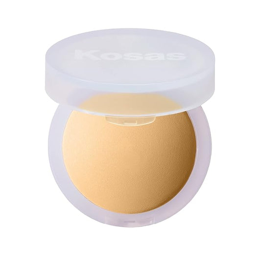 Kosas Cloud Set Face Setting Powder | Smoothing Shine Control, Soft, Sheer Setting Translucent Makeup Finish, Portable & Long-Lasting (Sheer Golden Medium)-VivaGrace Women