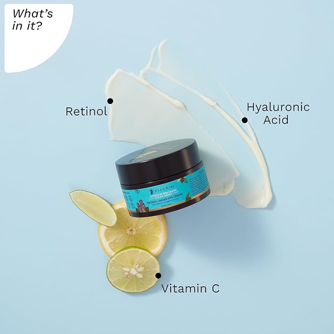 Pilgrim Korean Retinol Under Eye Cream | Infused with Vitamin C & Hyaluronic Acid | Redensify & Vitalized Skin | Eliminates Dark Circles & Wrinkles | Provides Youthful Skin | 1.06 Oz/50g-VivaGrace Women