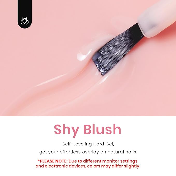 Beetles Builder Gel for Nails, 7 in 1 Pink Building Nail Gel Baby Pink Color Shy Blush Strengthener Gel for Nails Builder Apex & Extension Beauty Gift Sets for Women-VivaGrace Women