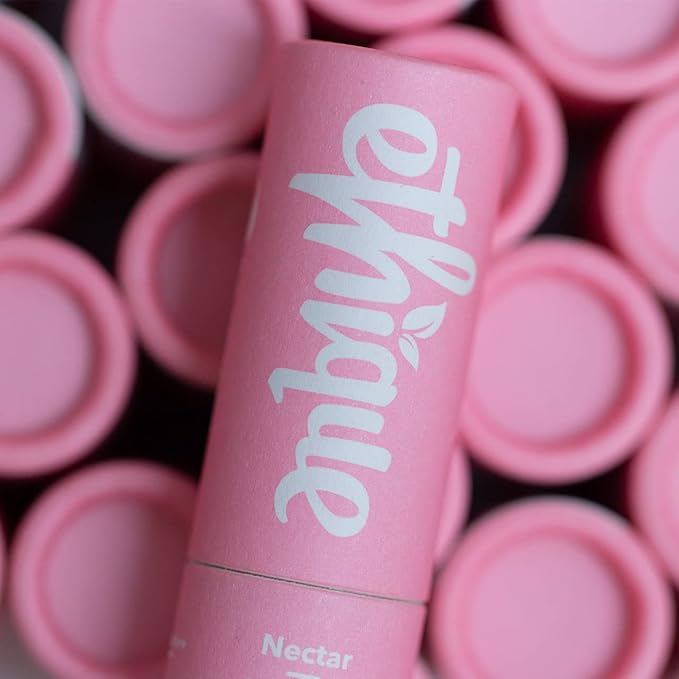 Ethique Nectar Unscented Lip Balm - Plastic-Free, Vegan, Cruelty-Free, Eco-Friendly, 0.32 oz (Pack of 1)-VivaGrace Women