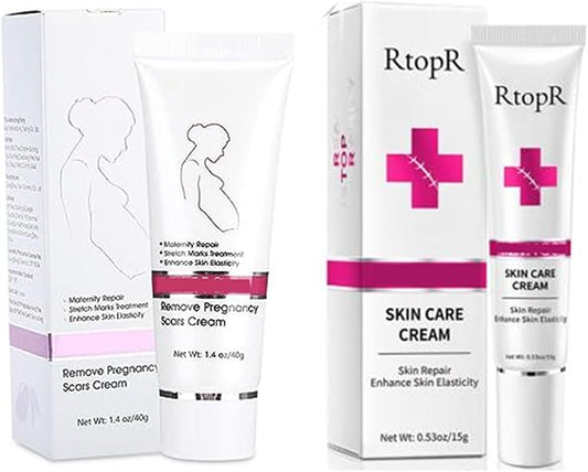 RtopR Stretch Marks and Scar Cream,Crema para Estrias De Embarazo,Stretch Marks Postpartum Repairing Cream Wrinkles Diluting Removal Cream Crema De Cacao para Cicatrices-VivaGrace Women