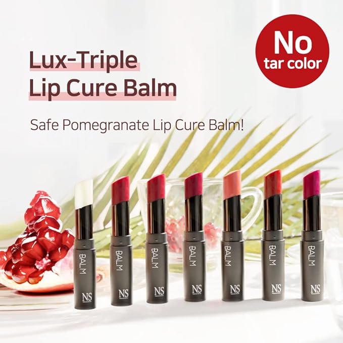 NATURAL SHINE Lux Triple Lip CURE Balm PURE | Chapstick Hydration and Exfoliator | Overnight Lip Treatment Care Deep Nourishing for Dry Cracked Chapped Lips (0.17oz)-VivaGrace Women