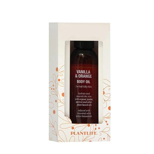Plantlife Vanilla Orange Body Oil - Formulated for Soft and Silky Skin Using Rich Plant Oils That Absorb and Leave a Light Aroma on the Skin - Made in California 4 oz-VivaGrace Women