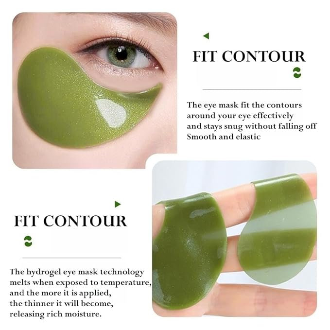 Under Eye Patches - 24K Gold Eye Mask,Moisturizing Serum for Firming, Brightening, and Relieving Eye Fatigue - Under Eye Patches for Dark Circles and Puffiness (seaweed)-VivaGrace Women