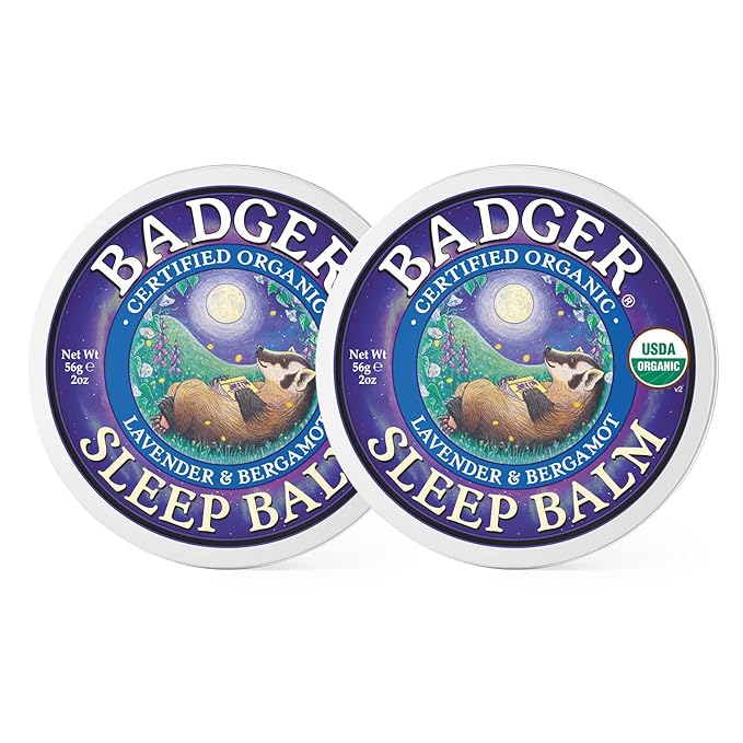 Badger - Sleep Balm, Lavender & Bergamot, Natural Sleep Balm, Scented Relaxing Balm for Children and Adults, Calming Night Balm, Organic Sleep Balm, 2 oz (2 Pack)-VivaGrace Women