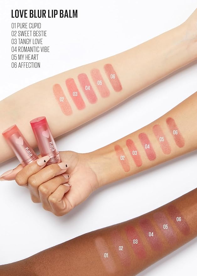 Kaja Love Blur Lip Balm - 01 Pure Cupid | Soft & Comfort Semi-Matte Blurring Daily Color Lip Balm | Shea Butter, Avocado Oil, Citrus Unshiu Peel Extract, Vitamin E Infused | 4g / 0.14oz.-VivaGrace Women